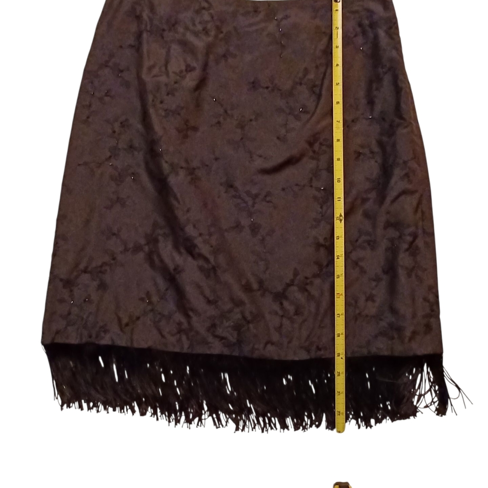 Ann Taylor Black Embellished Midi Skirt - Picture 5 of 8